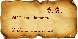 Völker Norbert névjegykártya