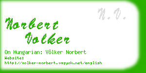 norbert volker business card